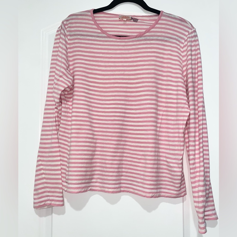 Armor Lux// Pink&White Striped Long sleeve